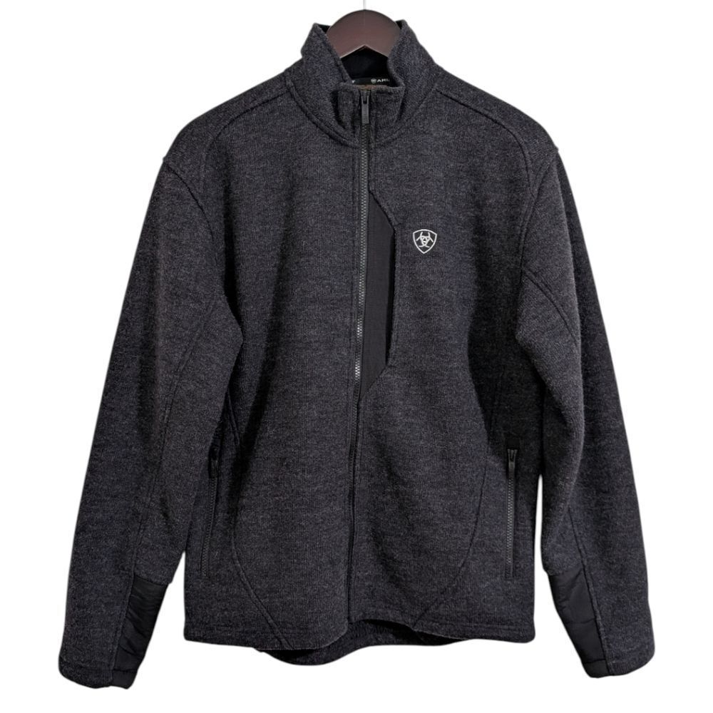 Ariat Bowdrie Performance Bonded Jacket Gray Black Sherpa Lined Small